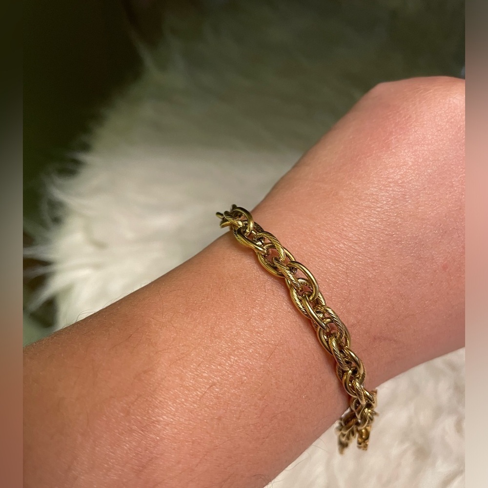 Beautiful Gold Rustic Cuff Bracelet - Picture 5 of 8